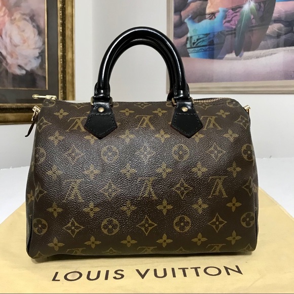 ❌❌Louis Vuitton Monogram Speedy 25 Handbag 👜Black - Picture 4 of 16
